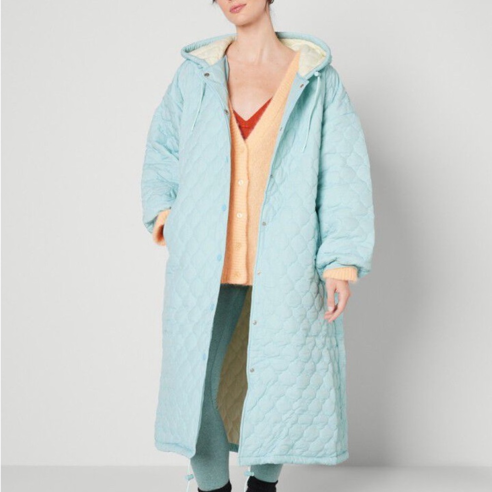 NWT American Vintage Jumbow Coat in Lagoon (XS/S)